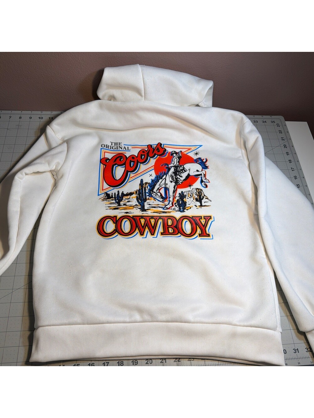 Coors Rodeo Western Cowboy Hoodie Vtg Graphic Western Hoodie